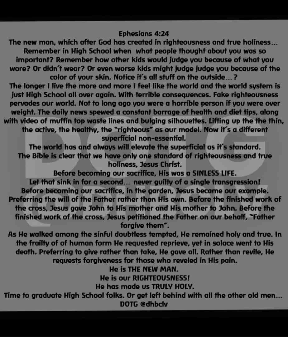 # #dailydevotional #christiandevotional #biblestudy #christianstudy #christiancommunity #jesus #baptist #baptistchurch #newsong #worship #worshipmusic #homemademusicvideos #dotg #@dhbclv #informationtoconsider #truth #kingdomofgod #christianmusic #christianvideosty #alittlefaith #trustthelord #beblessed #lionofjudah #lambofgod #kingjesus #ephesians