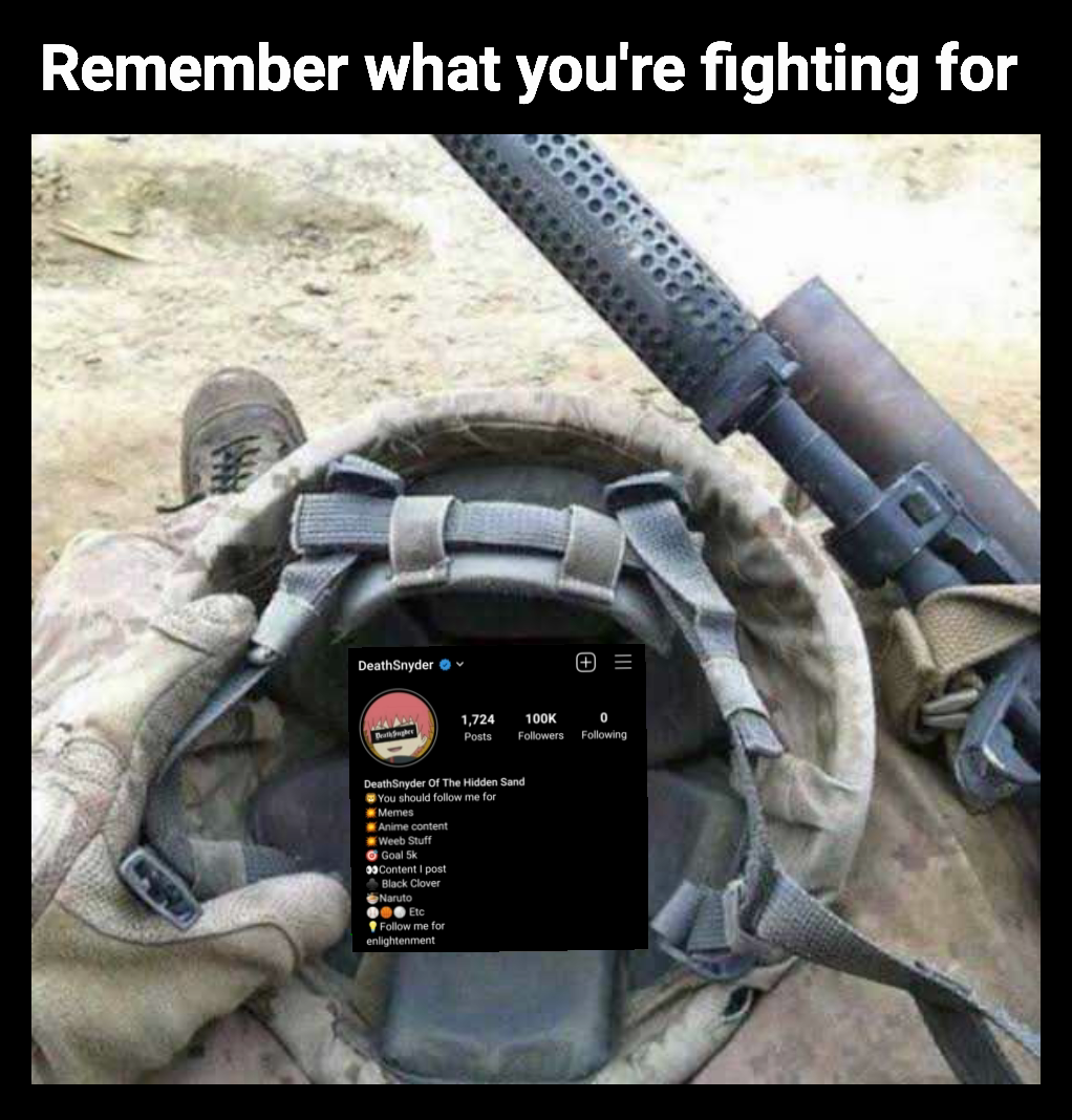 Remember what you're fighting for 