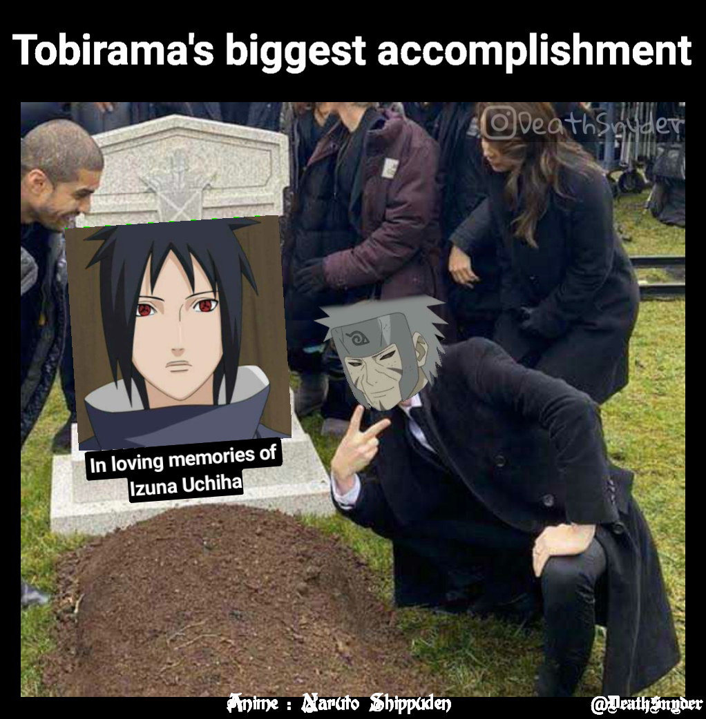 Tobirama's biggest accomplishment In loving memories of Izuna Uchiha Anime : Naruto Shippuden @DeathSnyder