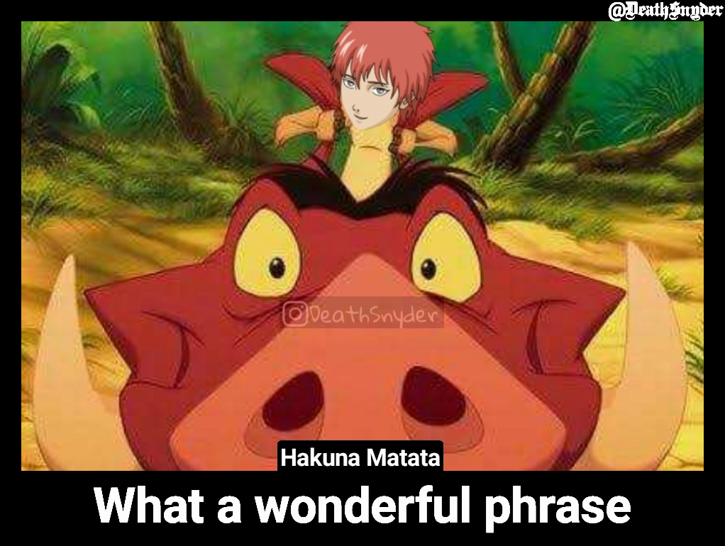 Hakuna Matata What a wonderful phrase  @DeathSnyder