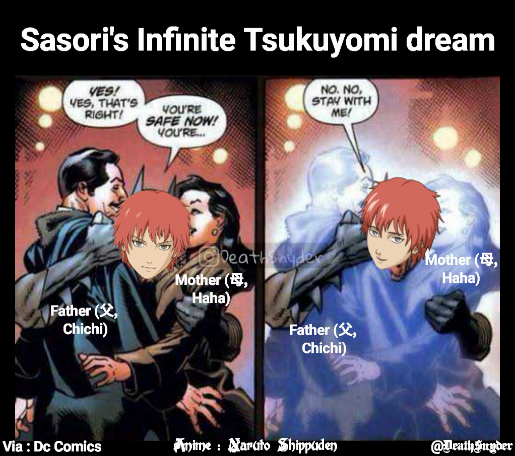 Mother (母, Haha)  Sasori's Infinite Tsukuyomi dream @DeathSnyder Via : Dc Comics  Father (父, Chichi) Mother (母, Haha)  Anime : Naruto Shippuden Father (父, Chichi)