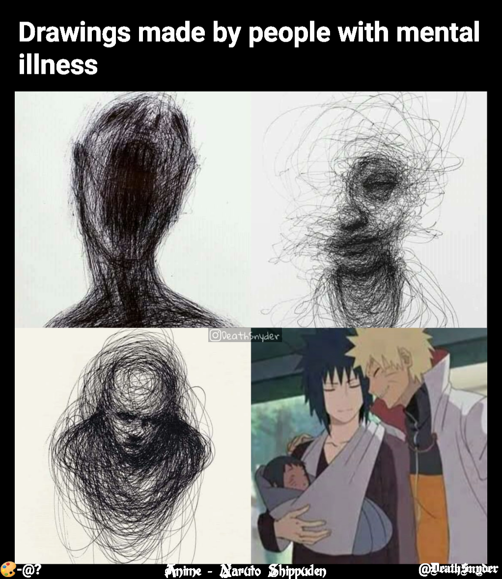 Drawings made by people with mental illness DeathSnyder Anime Naruto