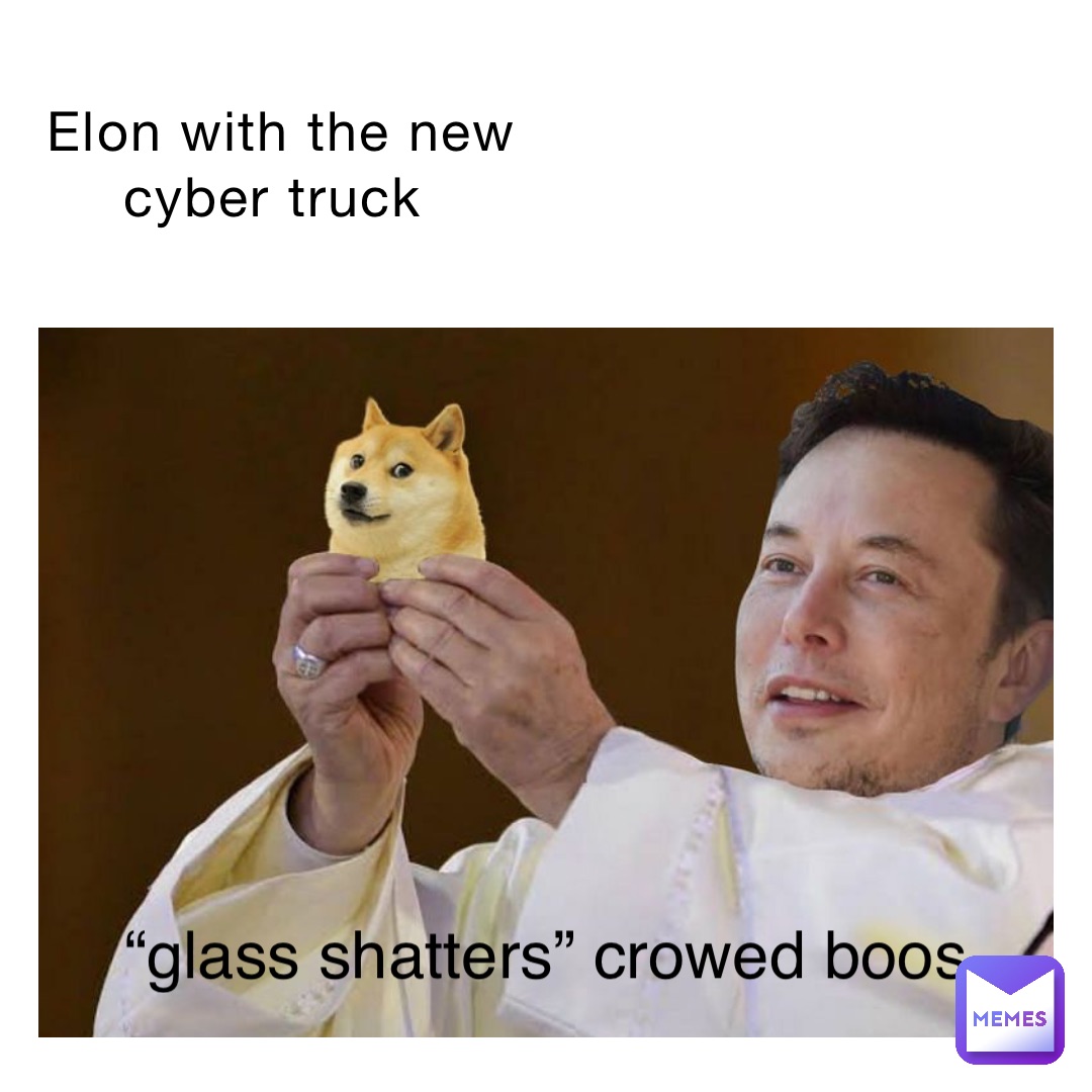 Elon with the new cyber truck “Glass shatters” crowed boos