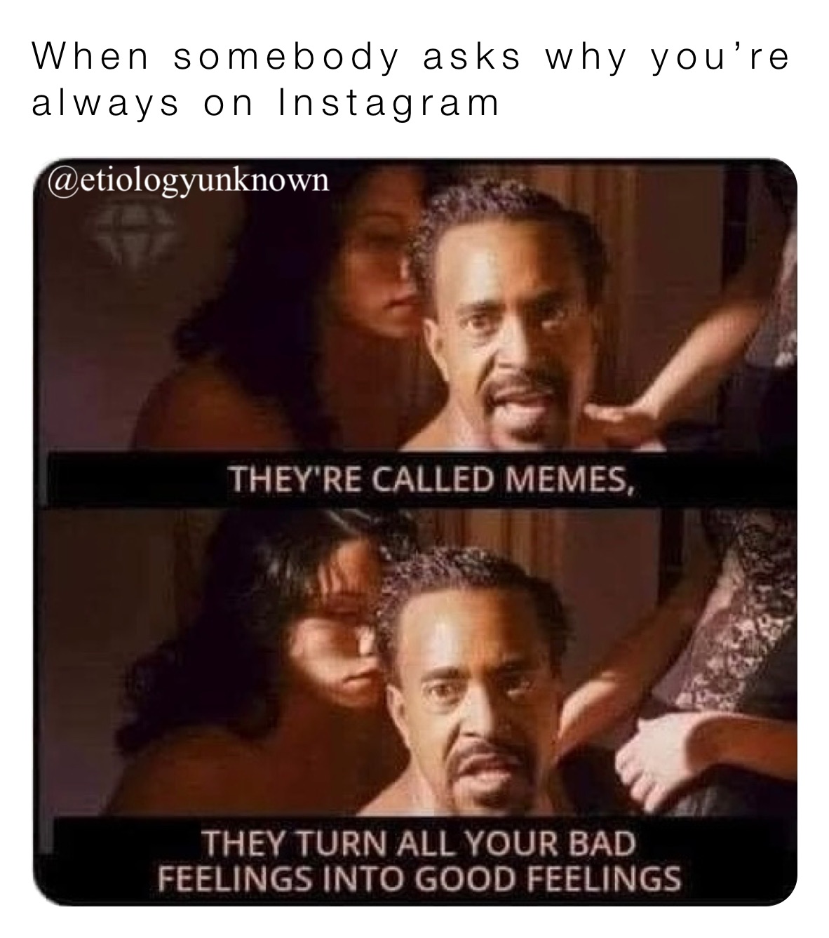 When somebody asks why you’re always on Instagram 
