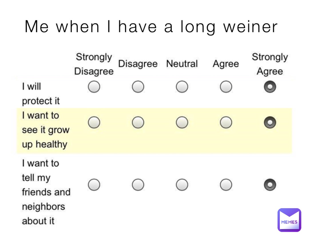 Me when I have a long weiner