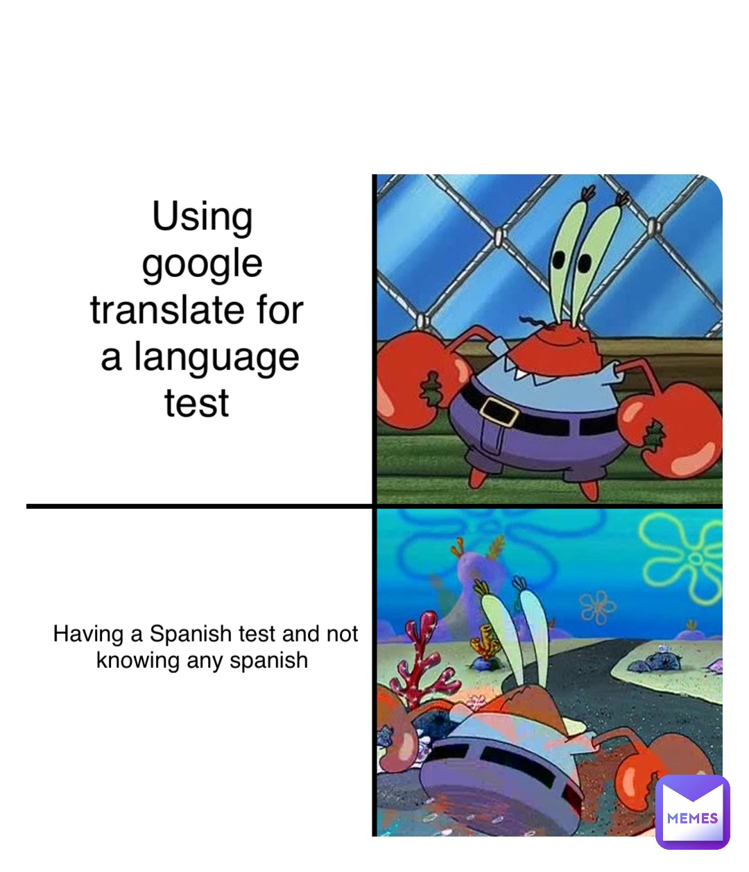 Double tap to edit Using google translate for a language test Having a Spanish test and not knowing any spanish