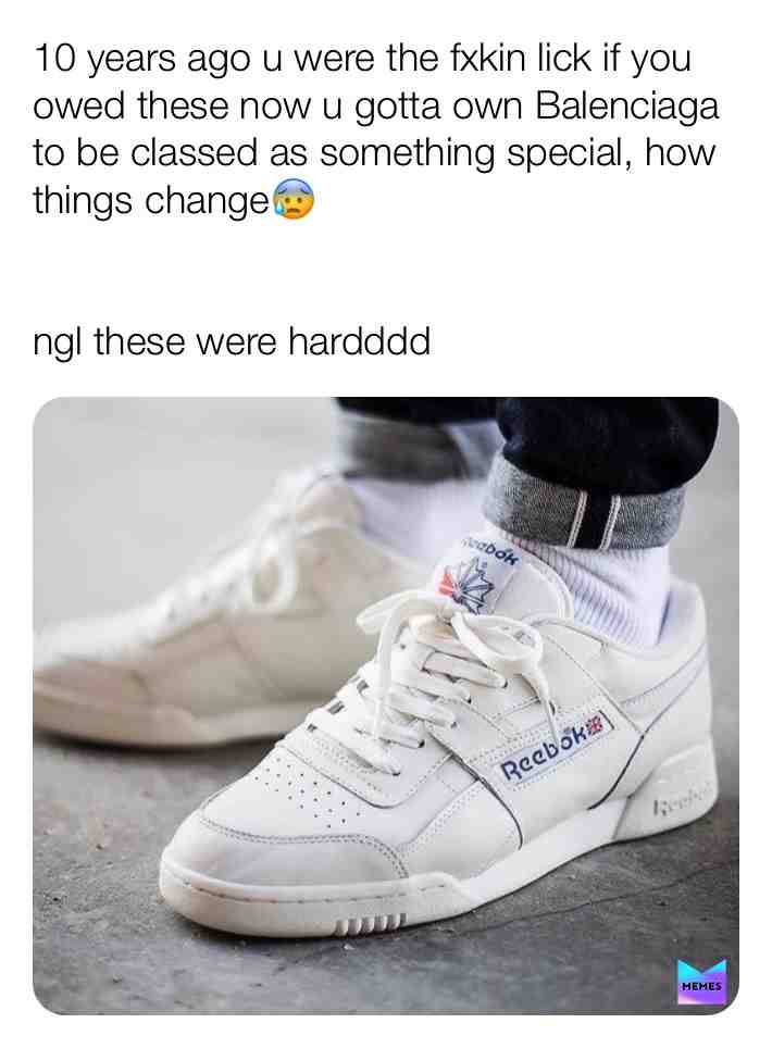 #backintheday #shoes #trainers #status #man #woman #reebok #balenciaga #theowback #lick #hard
