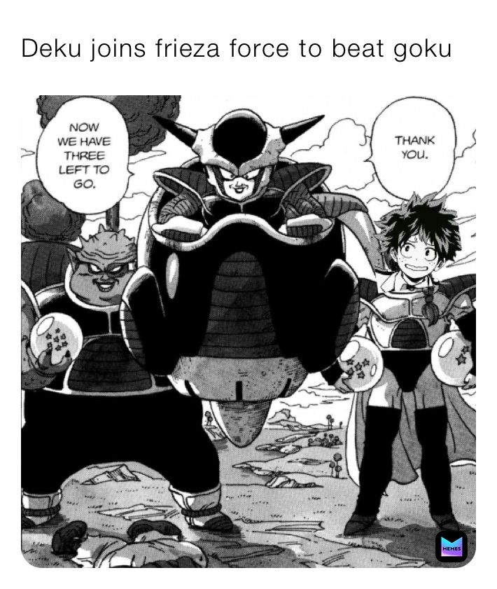 Deku joins frieza force to beat goku 