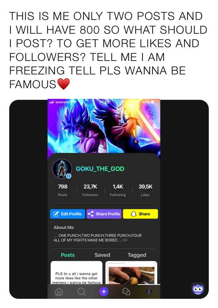 PLS TELL ME WHAT SHOULD I POST? WANNA GET LIKES AND FOLLOWERS PLS #endgame #destructive #noticeme