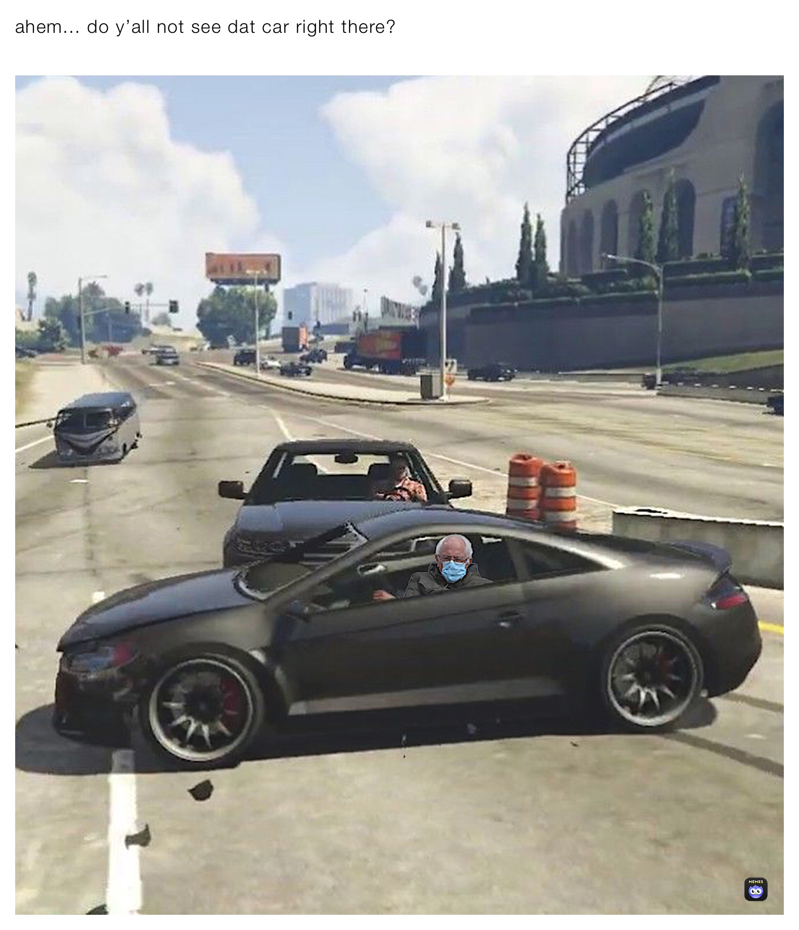 ahem... do y’all not see dat car right there?
