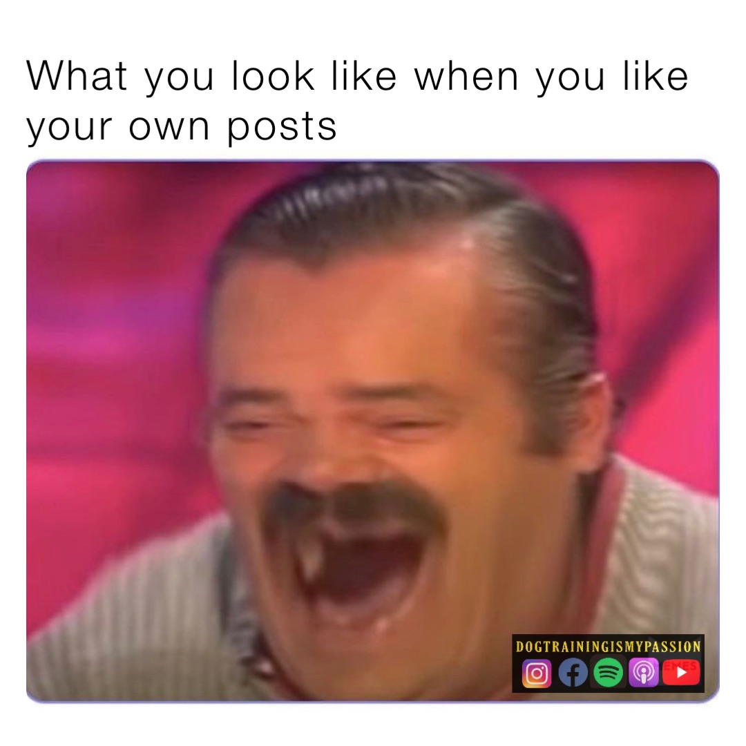 What you look like when you like your own posts