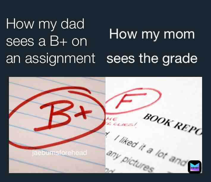 I got lectured for getting a "bad grade" by my mom once. I got an 86... / #memes