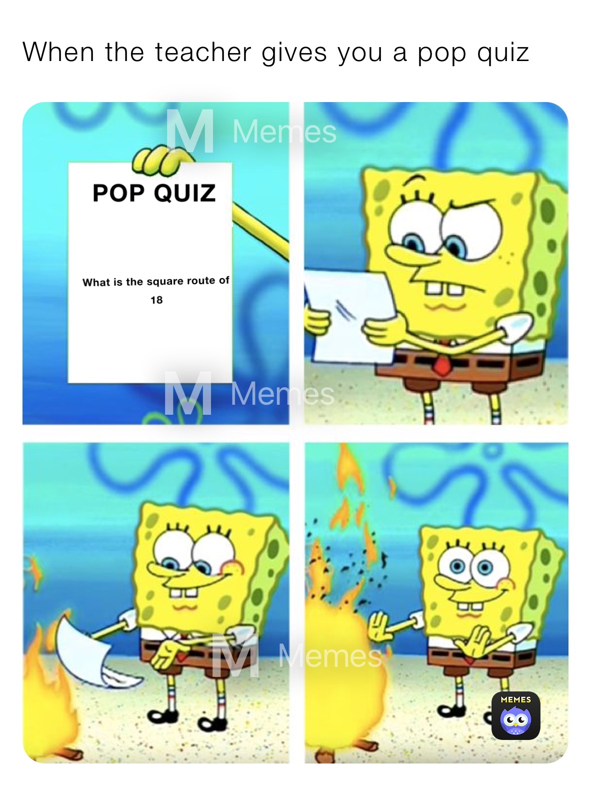 When the teacher gives you a pop quiz | @allie-m_1611441189 | Memes