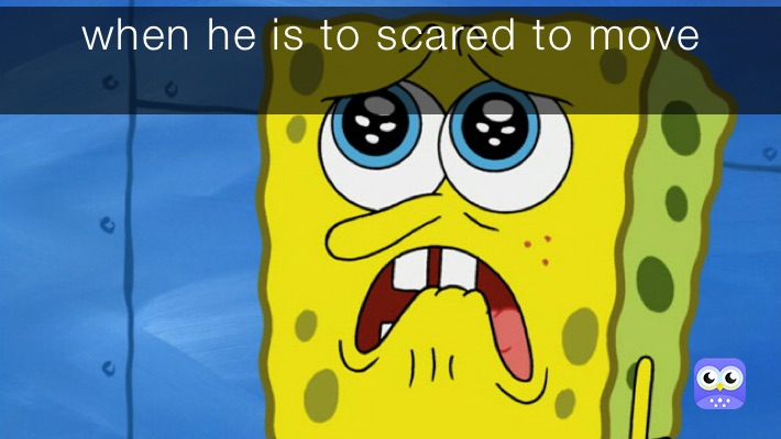 when he is to scared to move 
