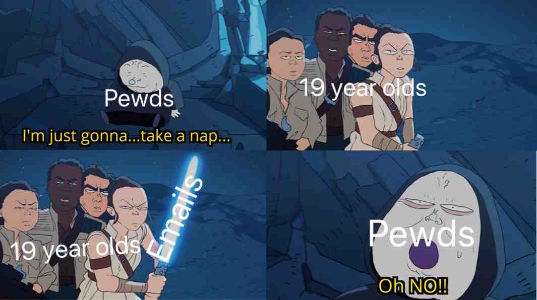 When Pewdiepie reveals his two email addresses on his live stream 😂 #pewdiepie