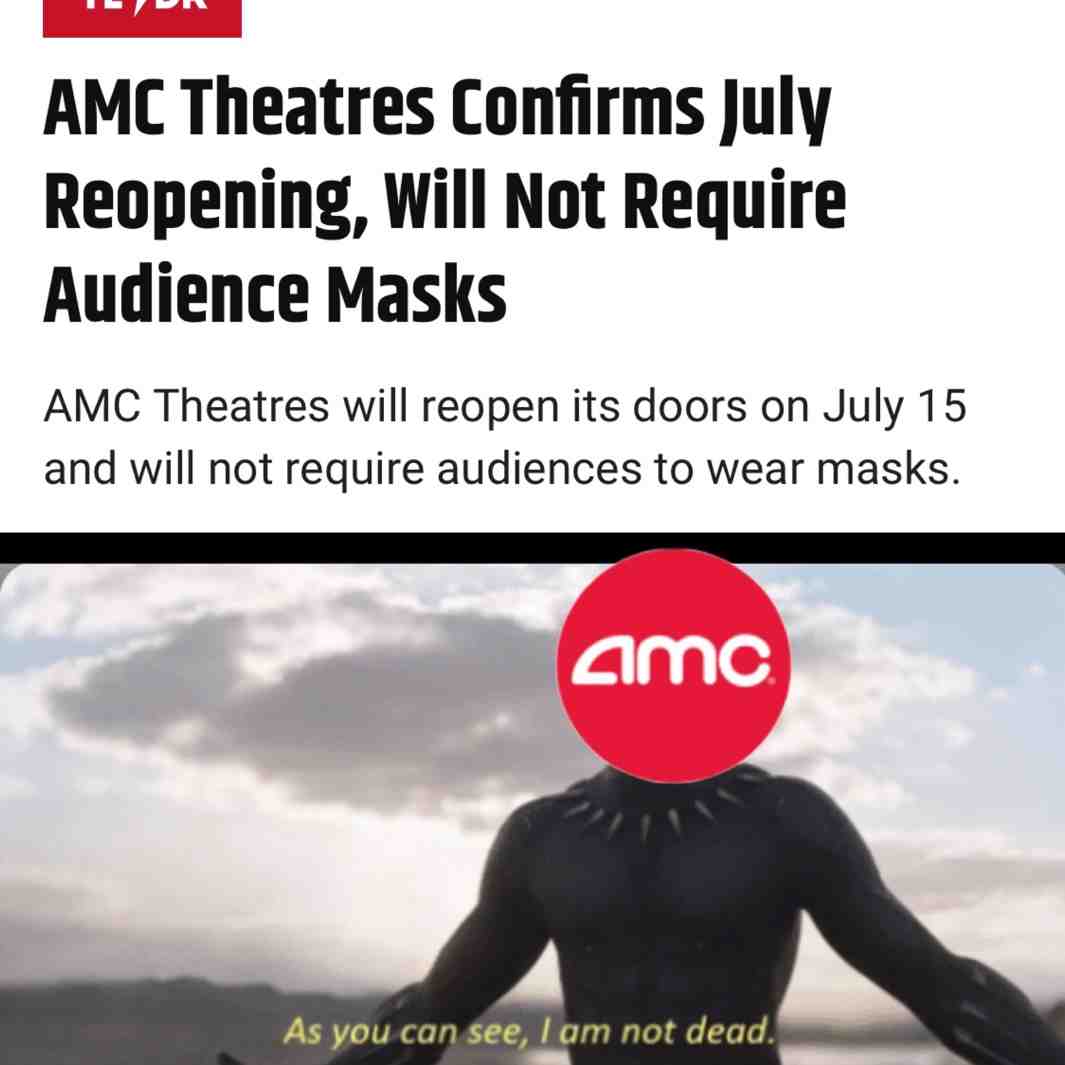 I could’ve sworn that AMC was gonna be bankrupt lol #amc #blackpanther