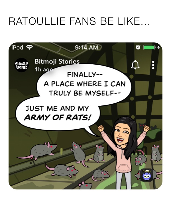 RATOULLIE FANS BE LIKE...