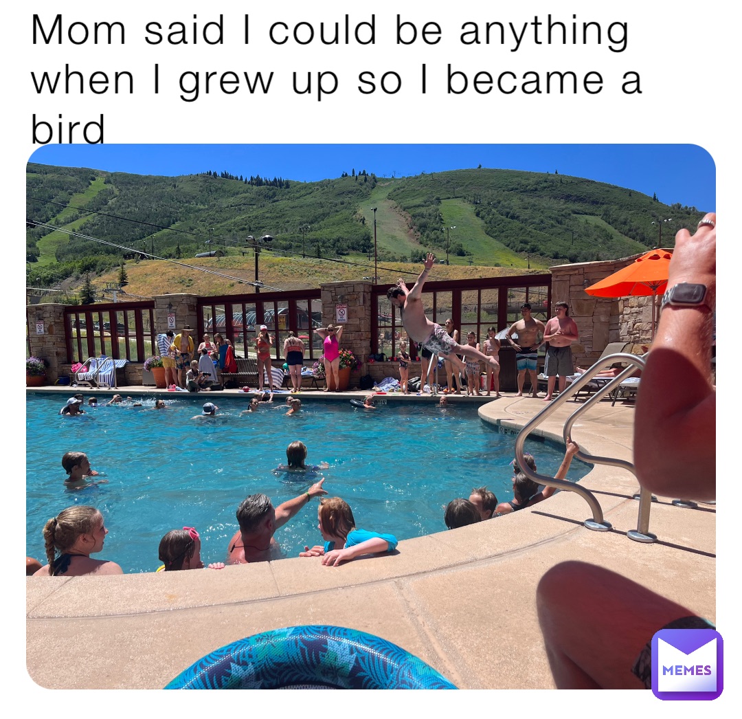Mom said I could be anything 
when I grew up so I became a bird