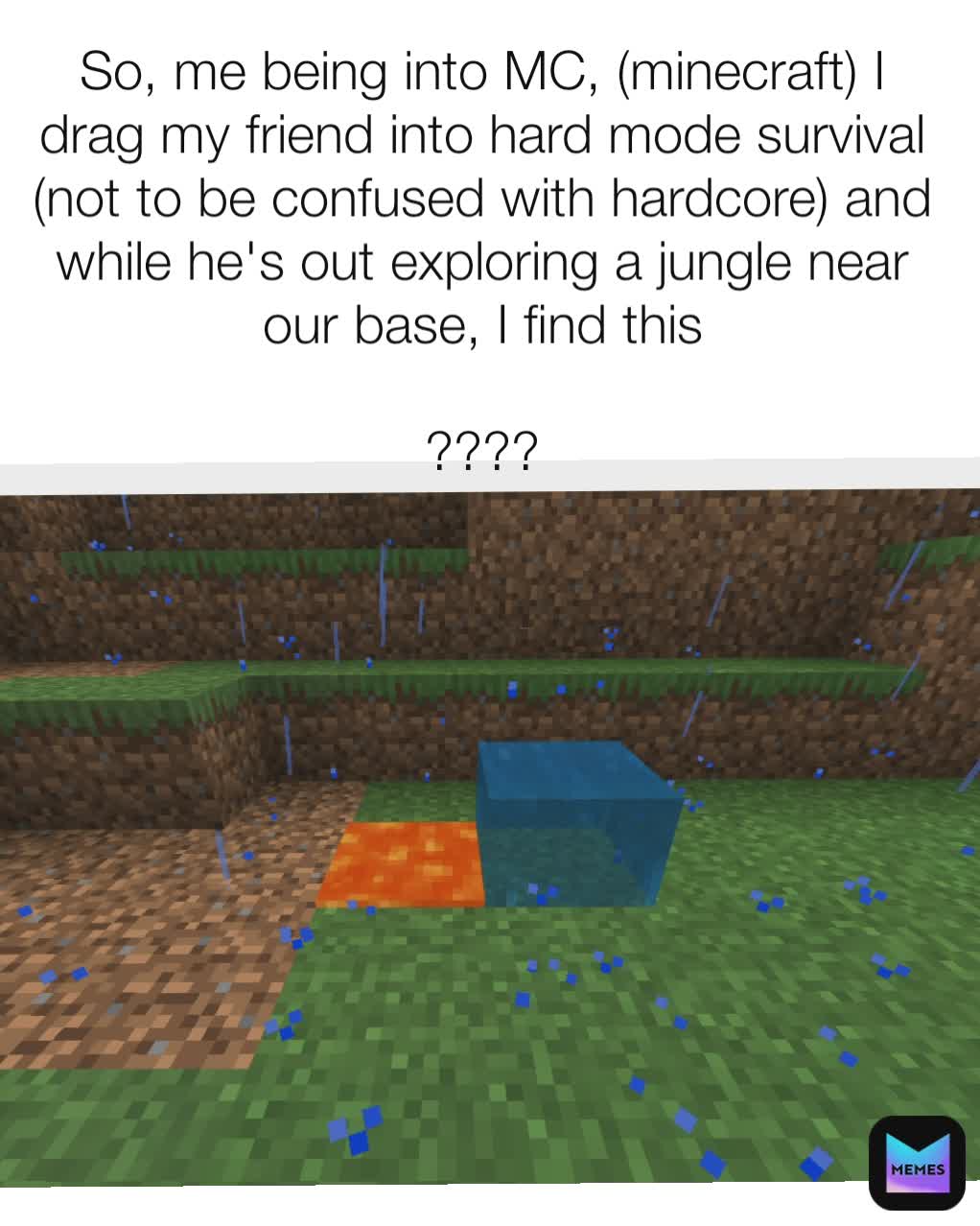 One: the lava doesnt have a source block, so it shouldn't be there and two: the water never moved