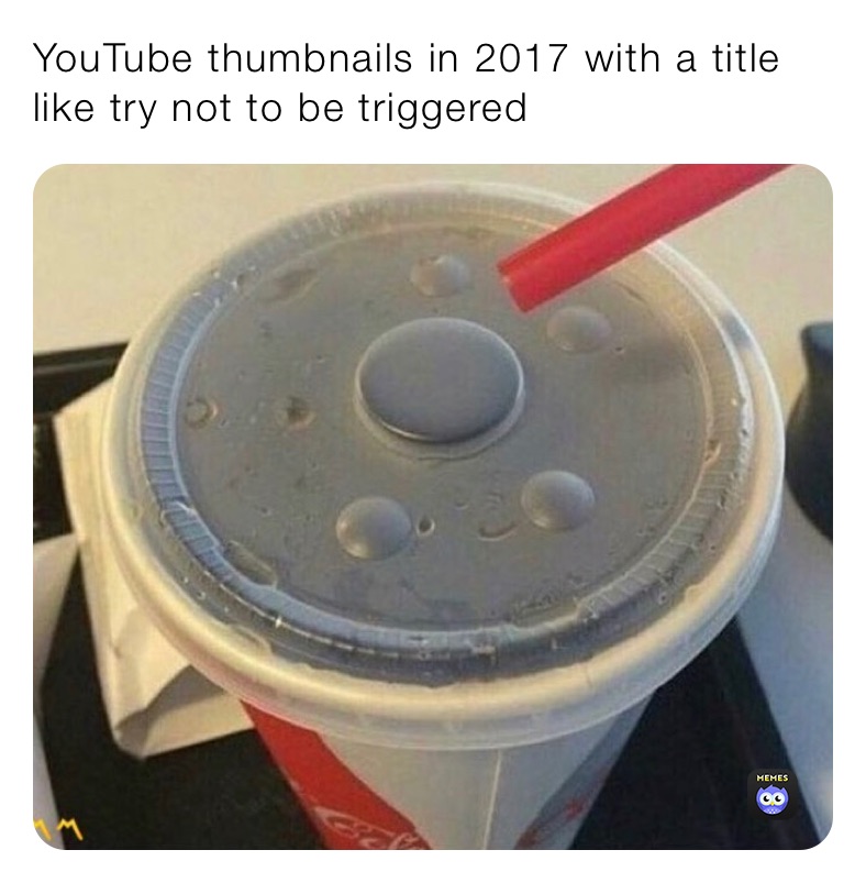 YouTube thumbnails in 2017 with a title like try not to be triggered 