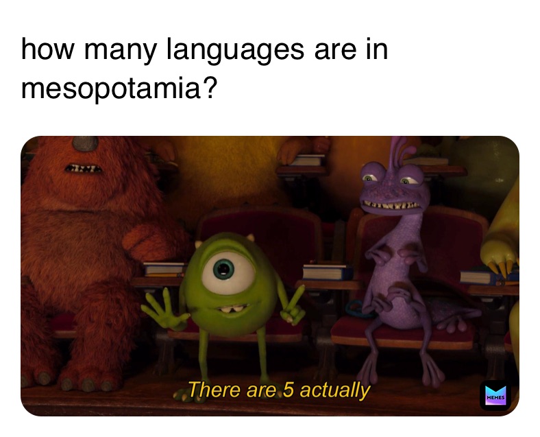 how many languages are in mesopotamia?