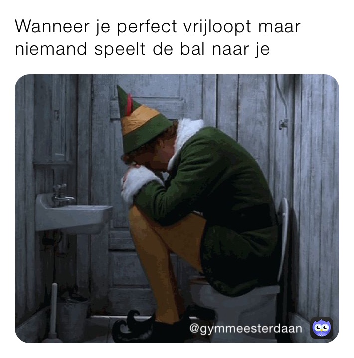 Wanneer je perfect vrijloopt maar niemand speelt de bal naar je 