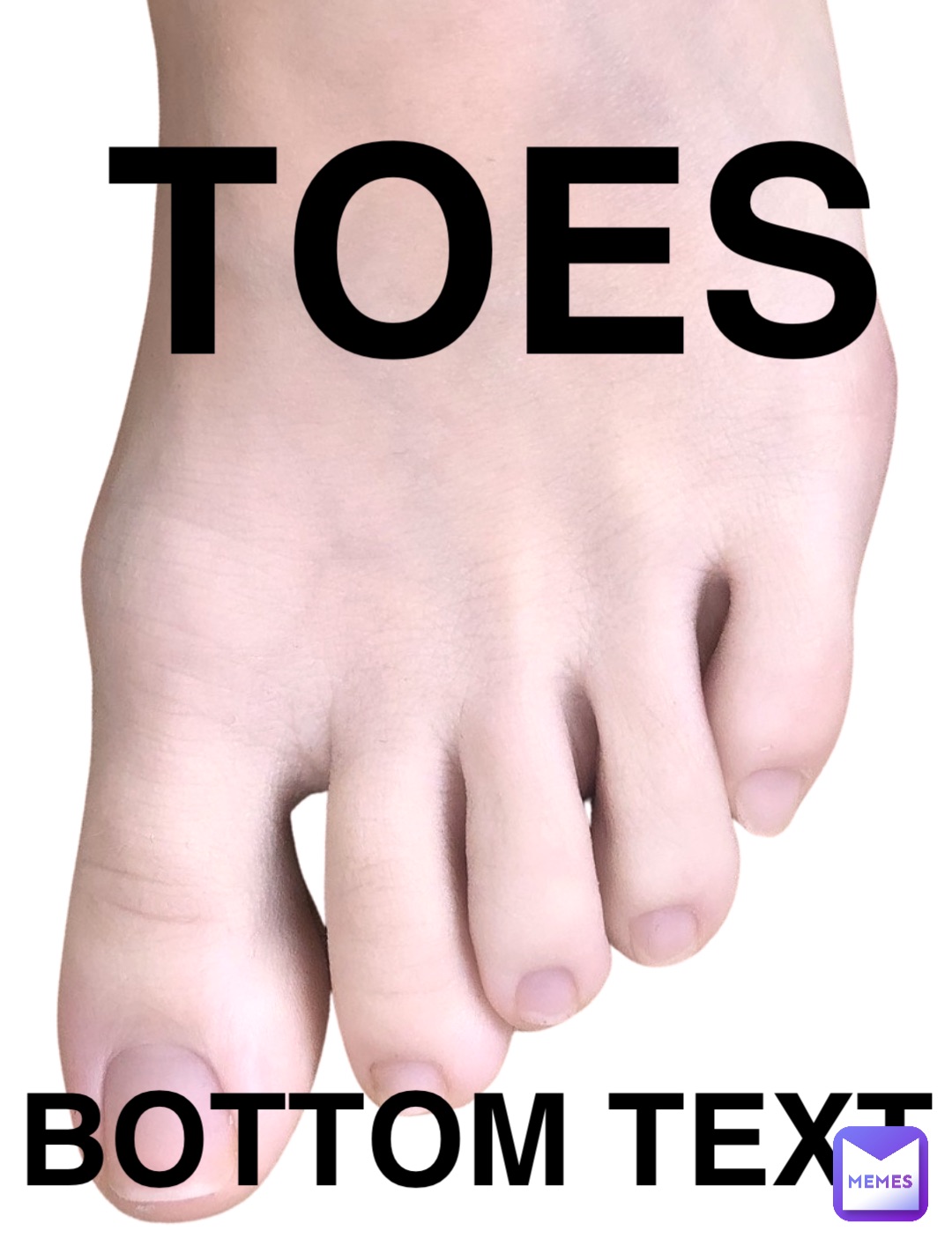 TOES BOTTOM TEXT