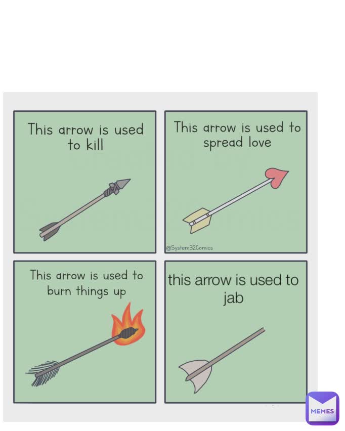 this arrow is used to jab