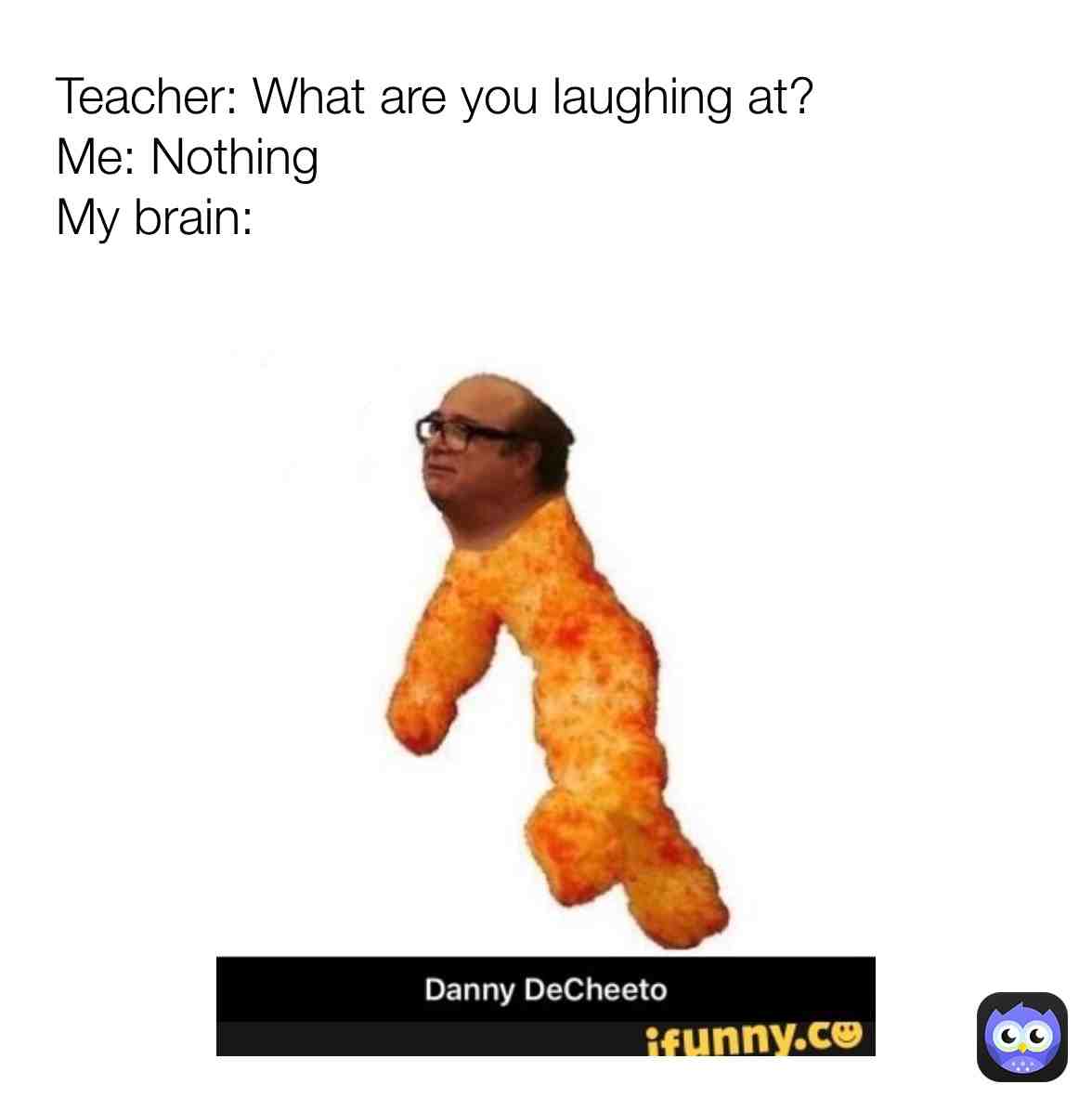 He lookin kinda fresh do #dannydevito #cheetos