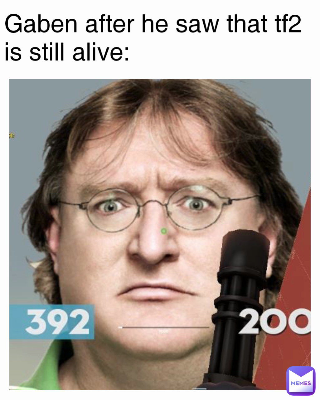 Gaben after he saw that tf2 is still alive: