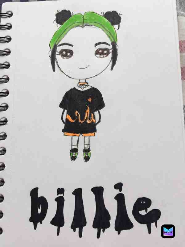 I drew this pic of BILLIE  #billie eilish  #artttt
