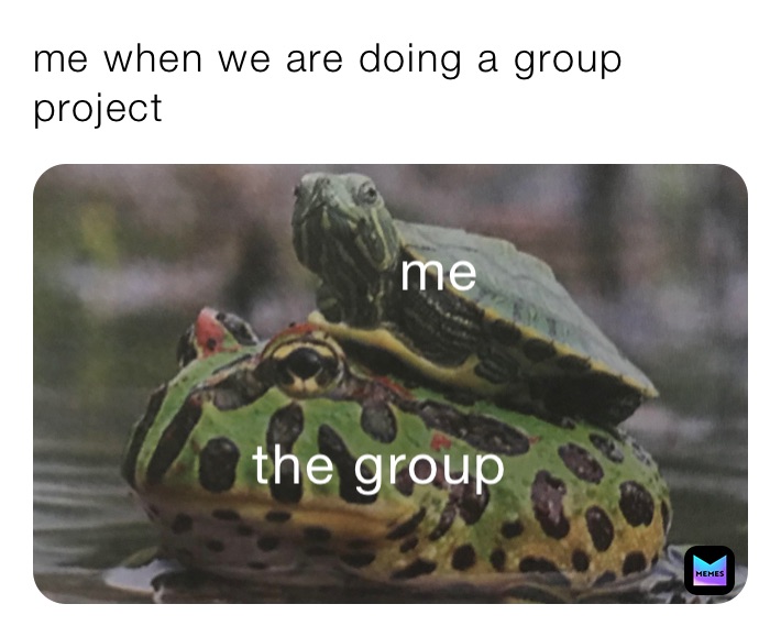 me when we are doing a group project 