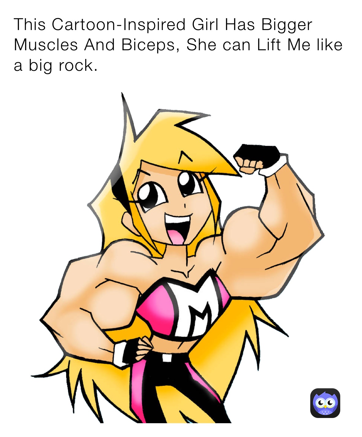 This Cartoon-Inspired Girl Has Bigger Muscles And Biceps, She can Lift Me  like a big rock. | @skygamer651 | Memes