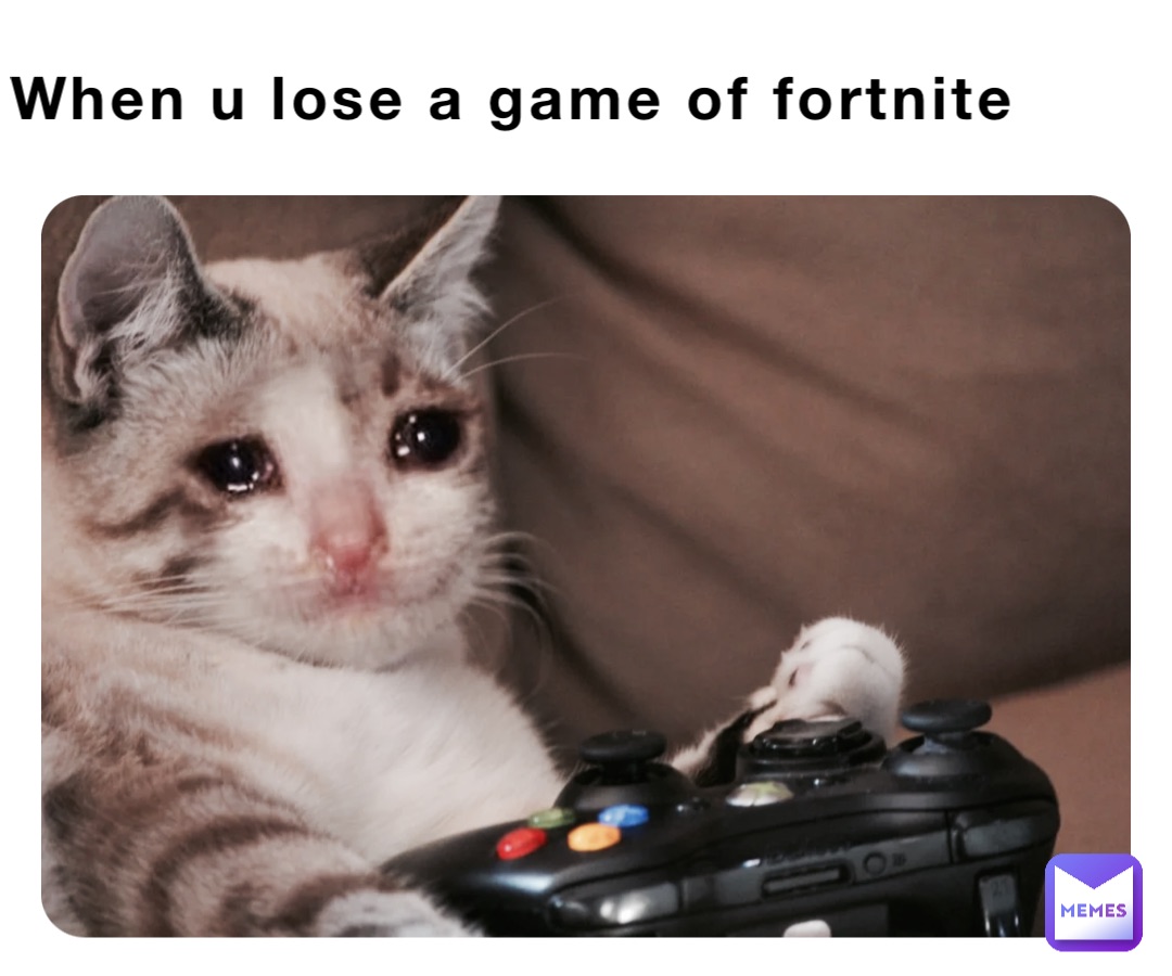 When u lose a game of fortnite