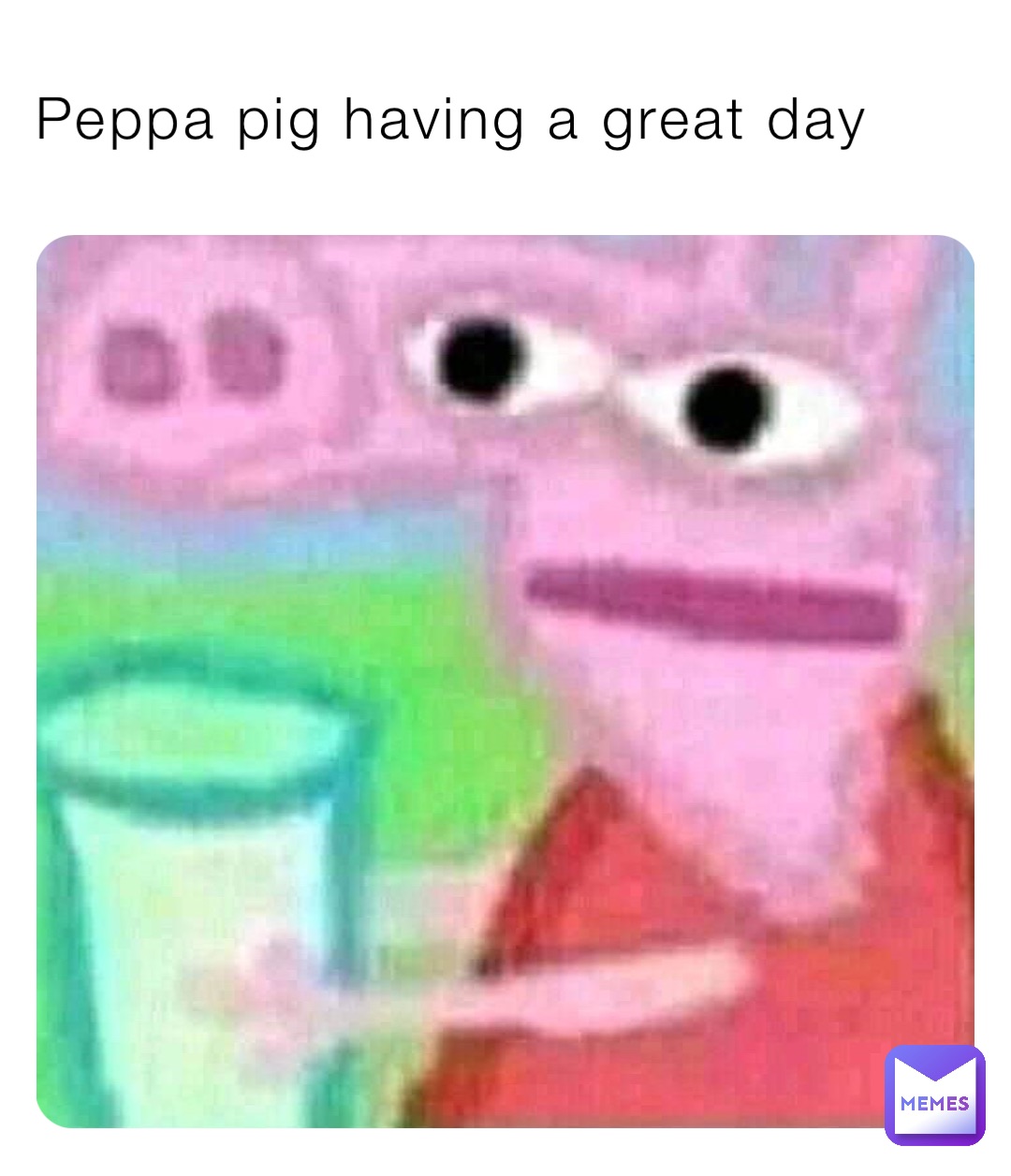 Peppa pig having a great day