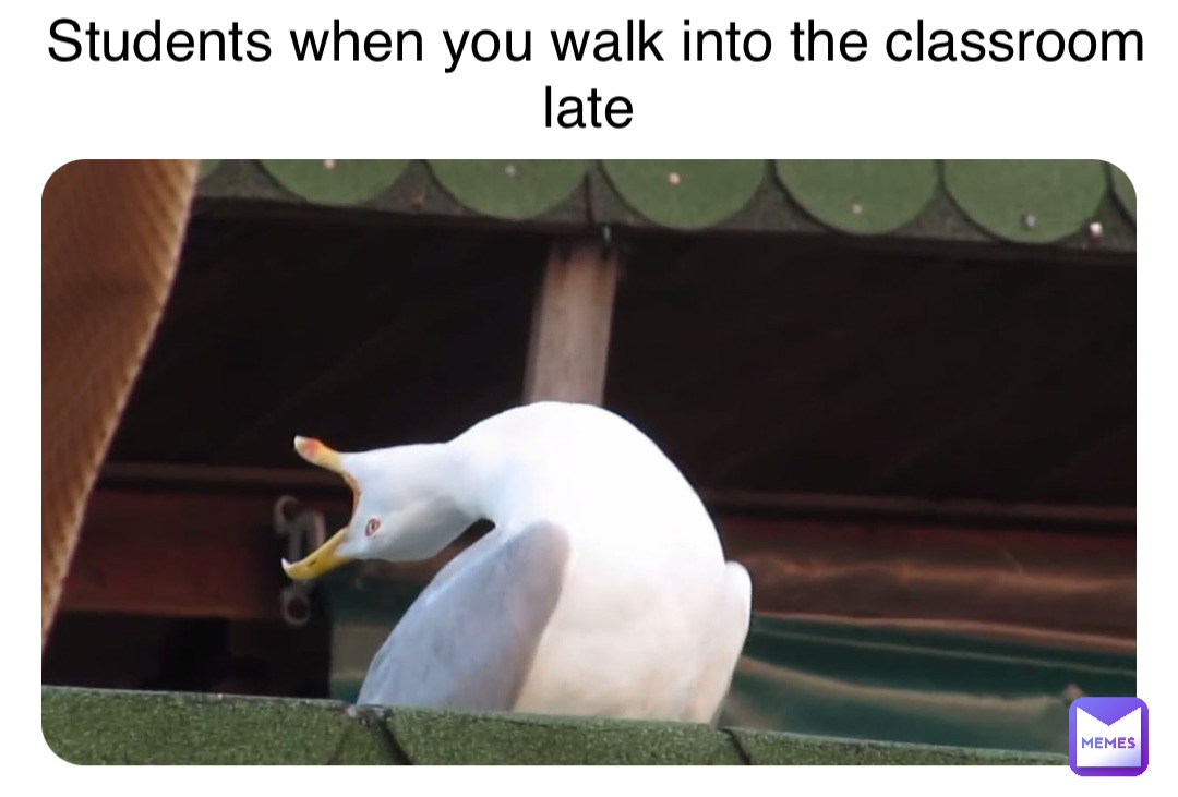 Students when you walk into the classroom late