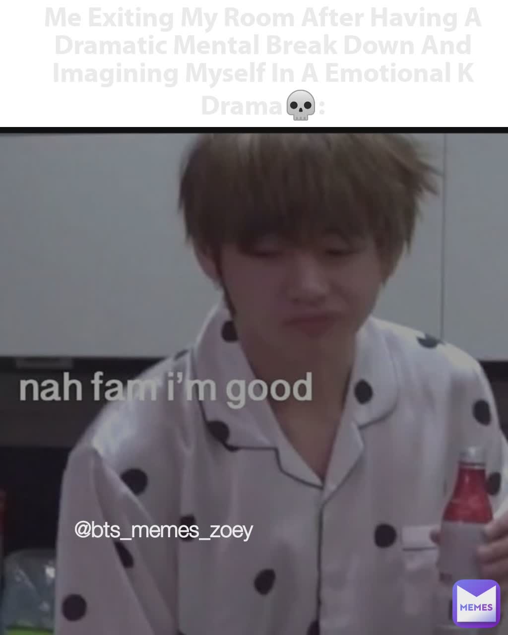 @bts_memes_zoey @bts_memes_zoey Me Exiting My Room After Having A ...