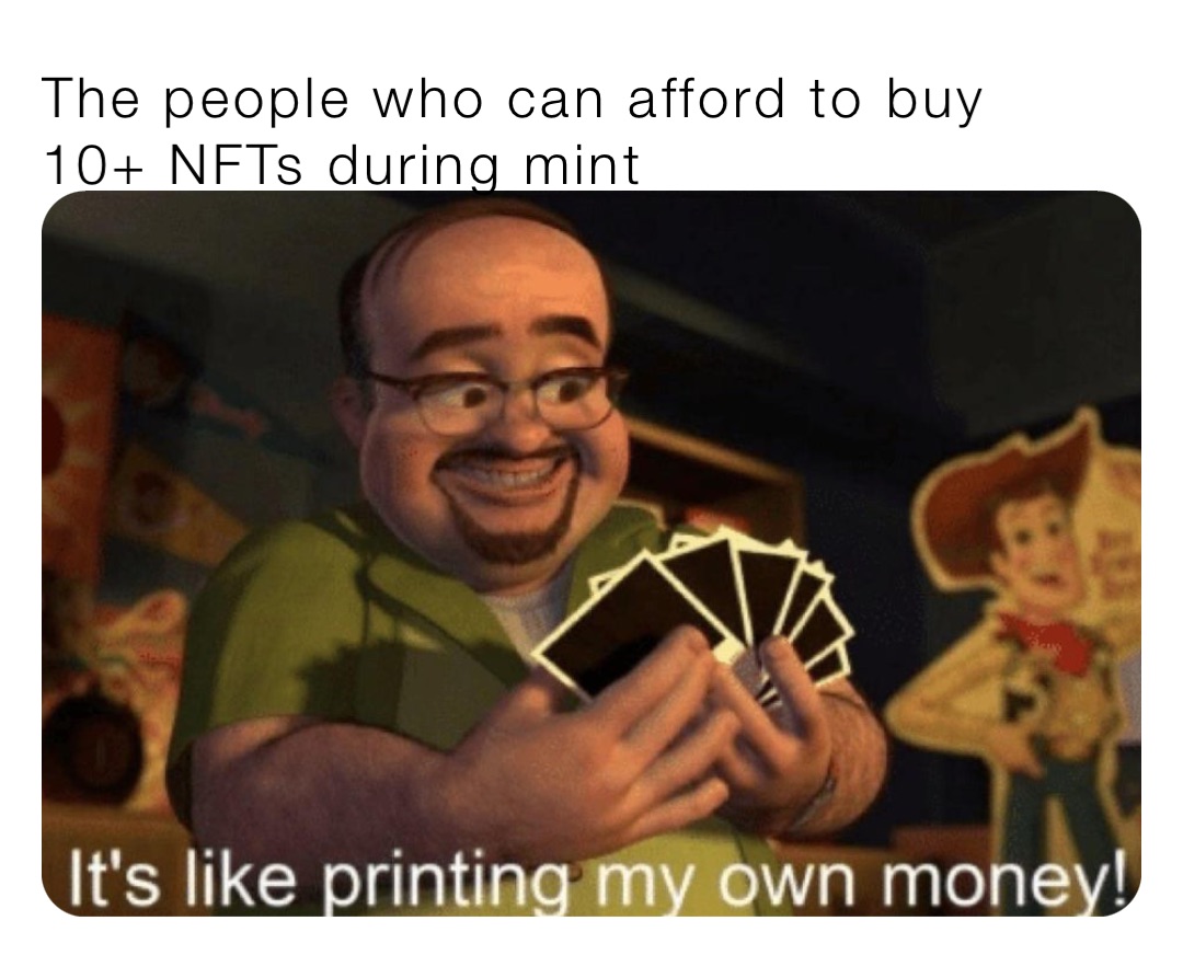 The people who can afford to buy 10+ NFTs during mint