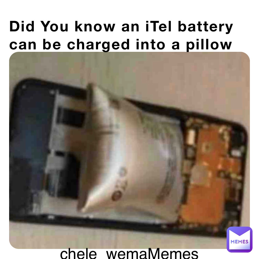 Did You know an iTel battery can be charged into a pillow