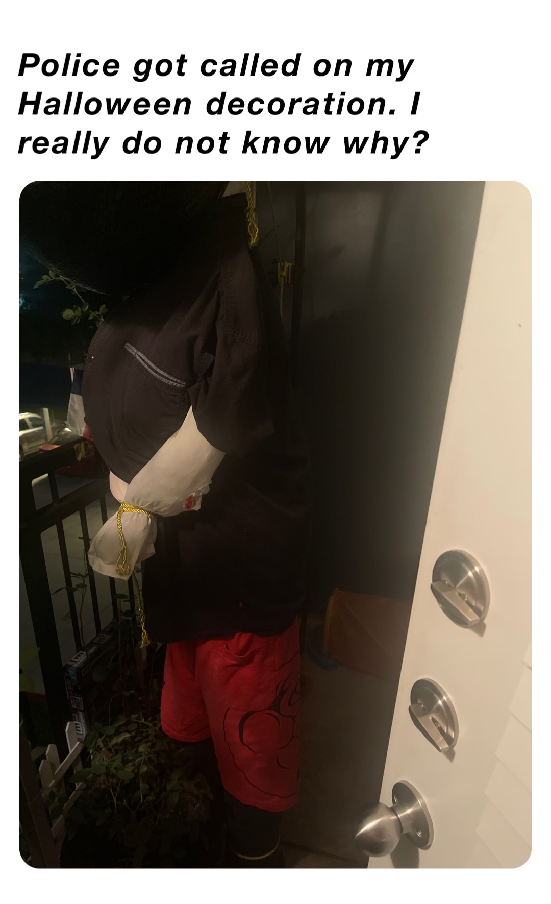 Police got called on my Halloween decoration. I really do not know why
