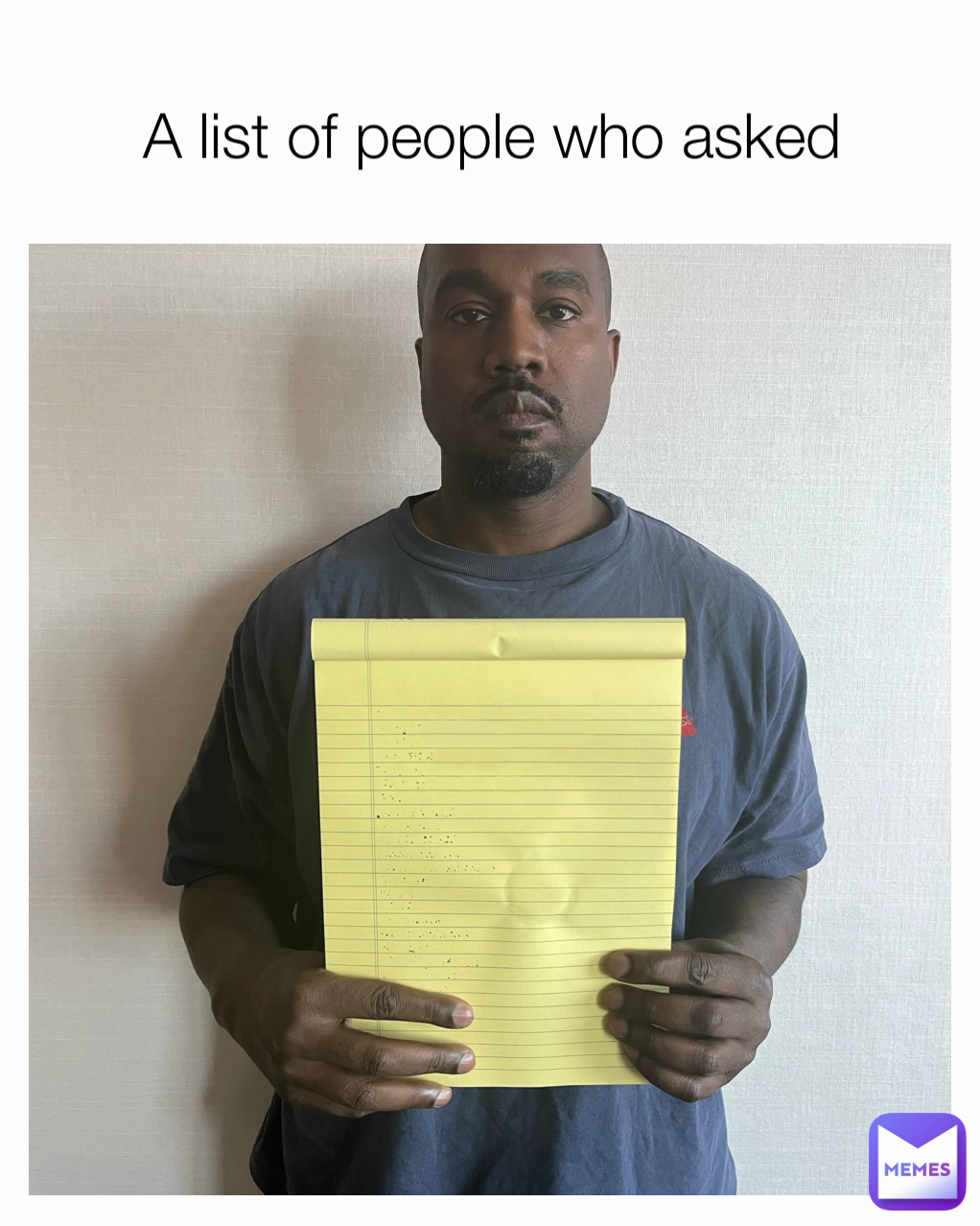 A list of people who asked