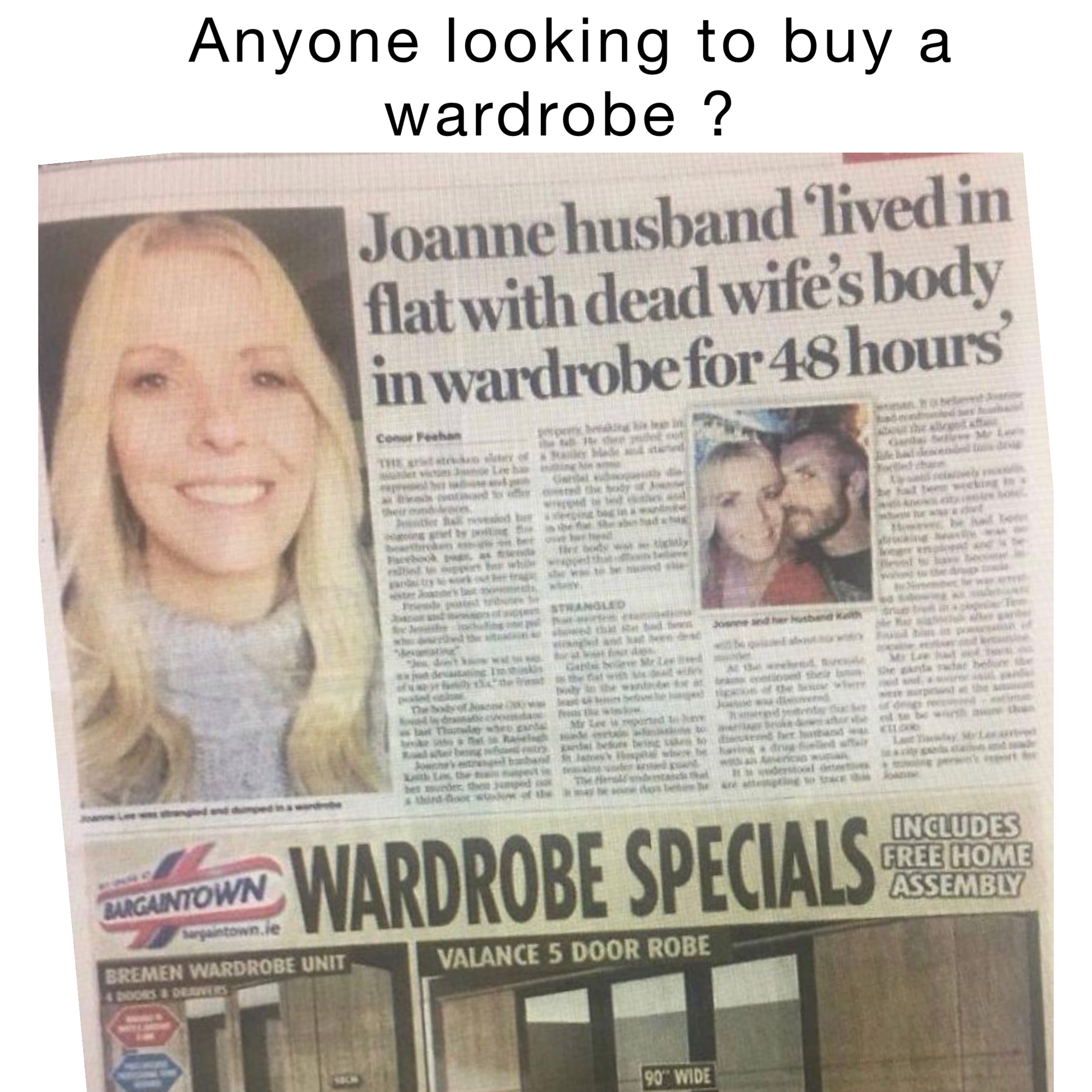 Anyone looking to buy a wardrobe ?