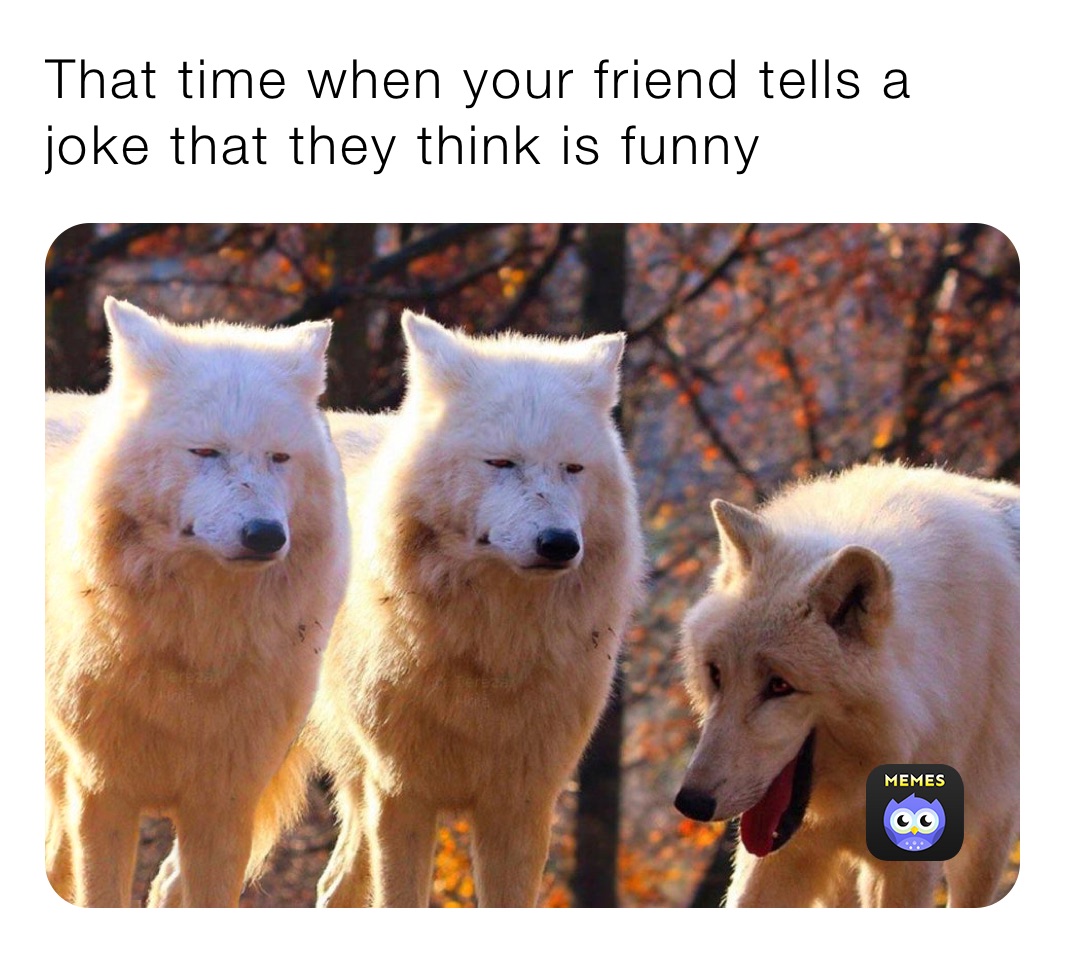 That time when your friend tells a joke that they think is funny 