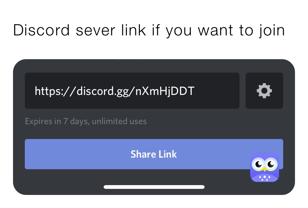 Discord sever link if you want to join