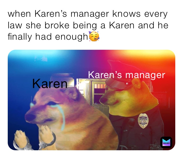 when Karen’s manager knows every law she broke being a Karen and he finally had enough🥳