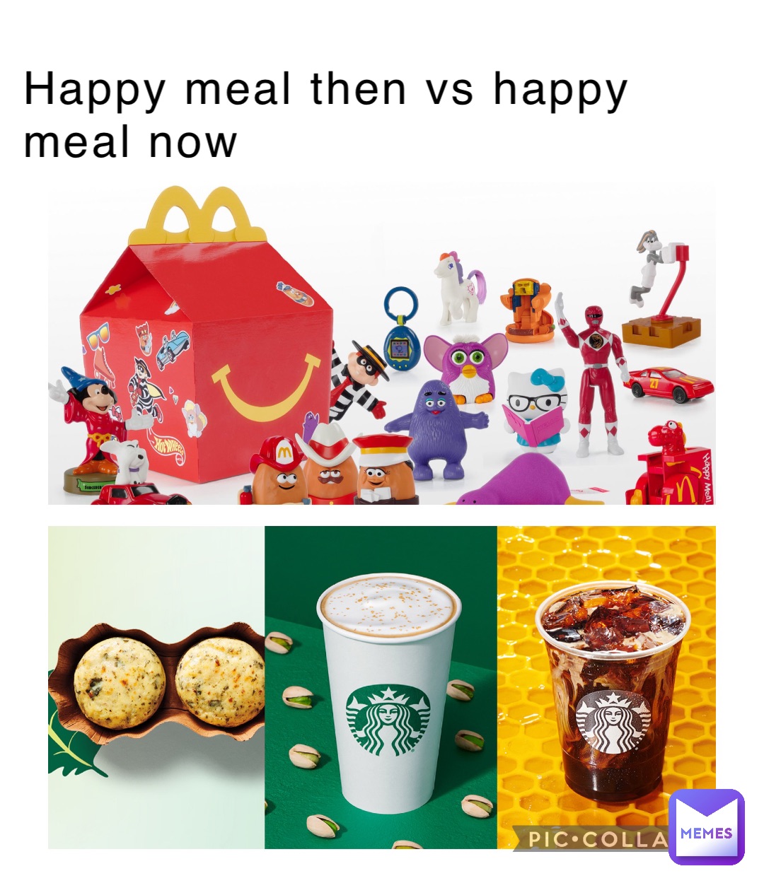 Happy meal then vs happy meal now