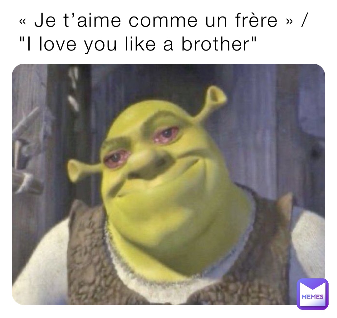 « Je t’aime comme un frère » / "I love you like a brother"