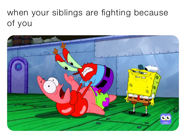 when your siblings are fighting because of you 