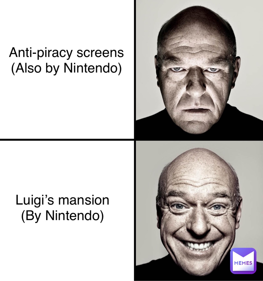 Luigi’s mansion
(By Nintendo) Anti-piracy screens
(Also by Nintendo)
