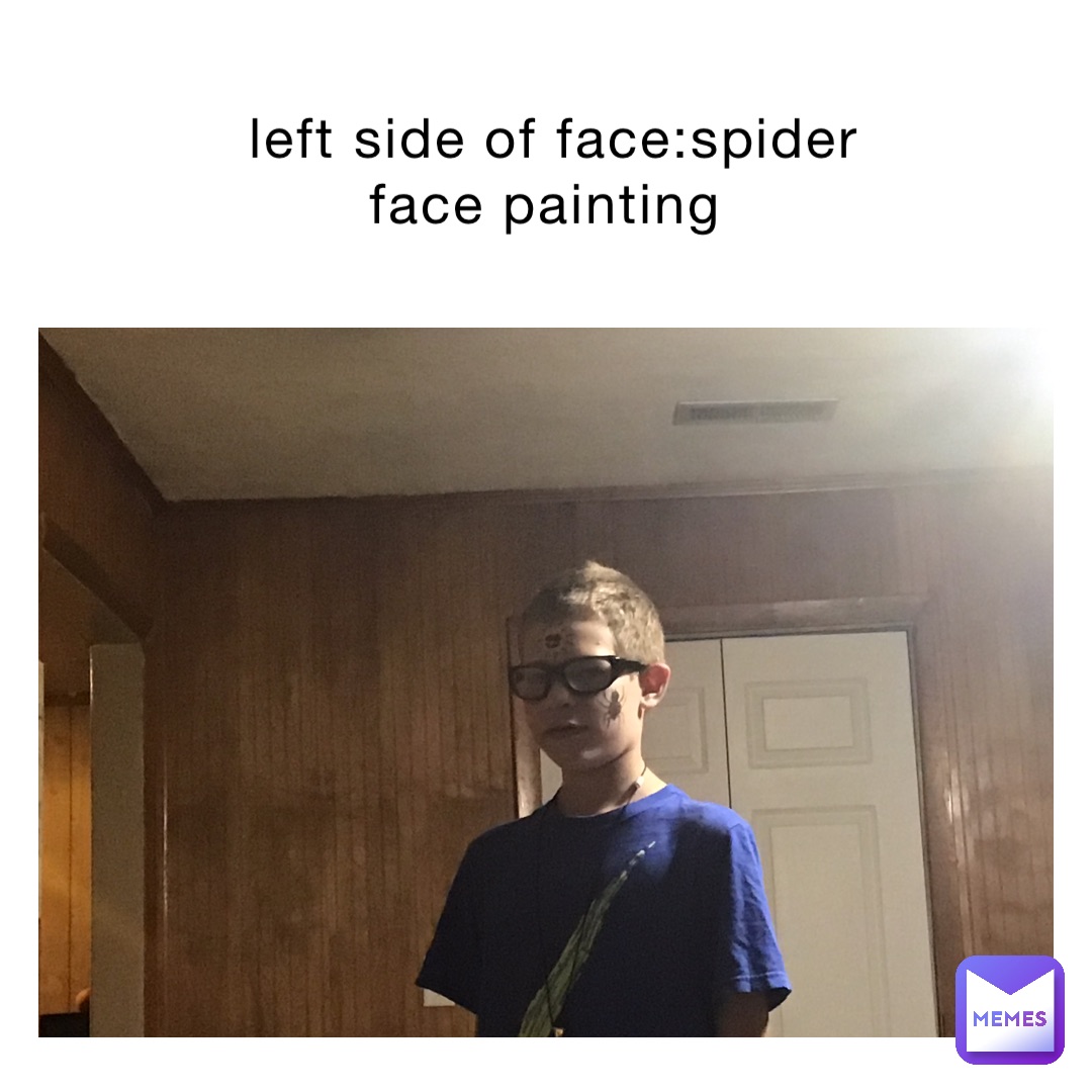 left side of face:spider face painting